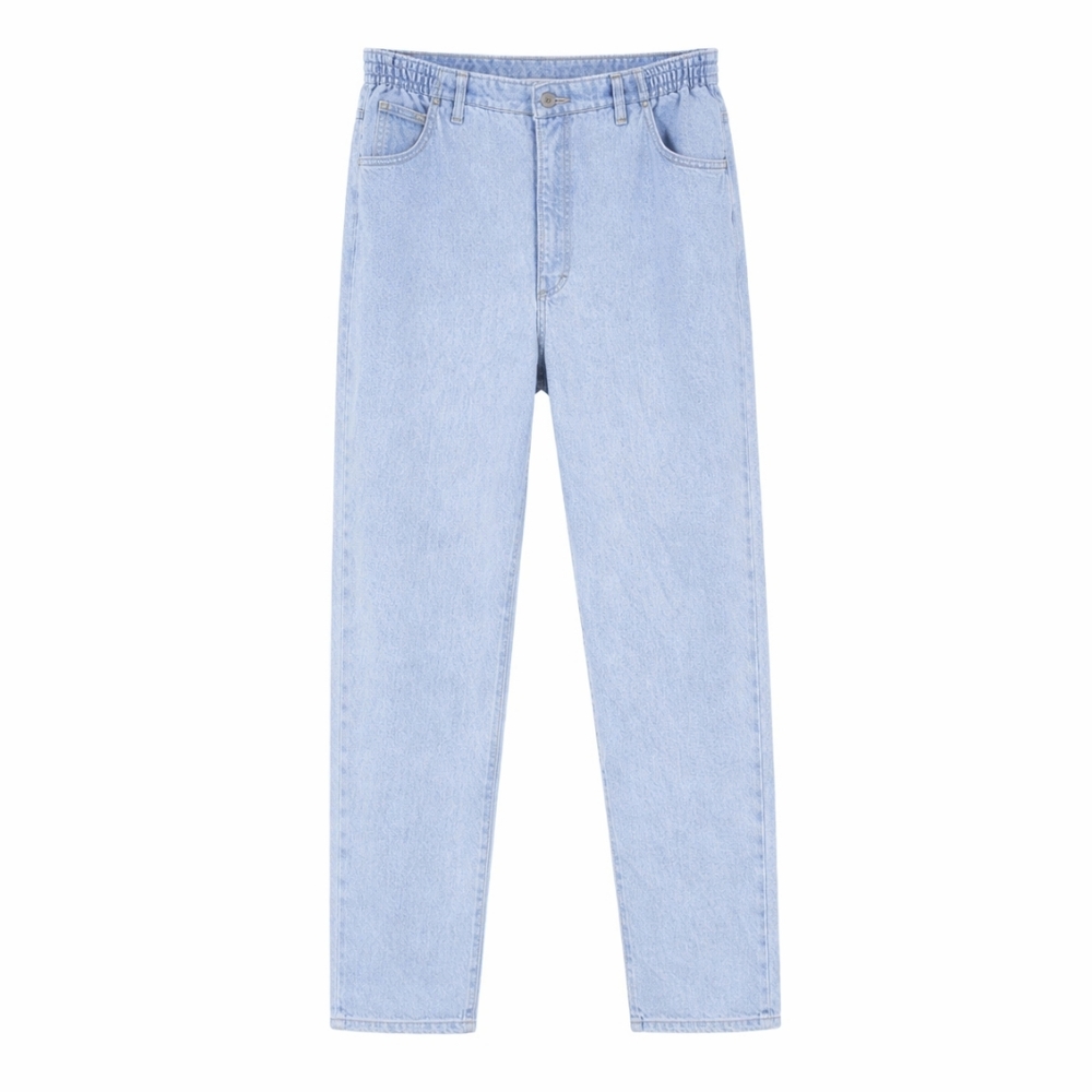 Vintage Lee Mom Jeans High Rise Light Wash Pull On Size 12